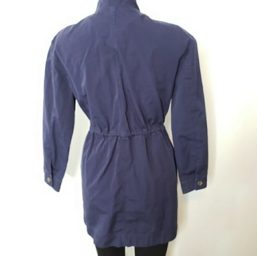 POPSUGAR Drop-Shoulder Anorak Jacket Navy blue drawstring waist - Picture 8 of 11